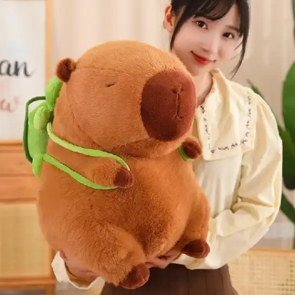 Capybarra Plush Doll Kawaii Capybara Stuffed Animals Capybara Tas Kura Kura Lucu dan Gemoy Hadiah Ul