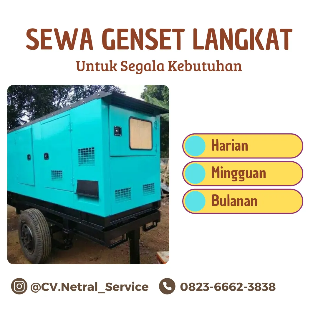 Sewa Genset Sei Bingai Langkat 082366623838