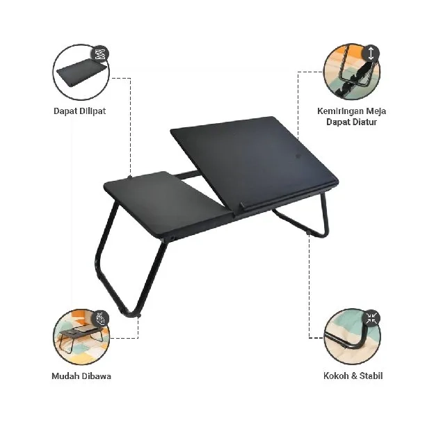 Foldable Study Desk Meja Belajar Mini Portable Serbaguna Tatakan Laptop Notebook