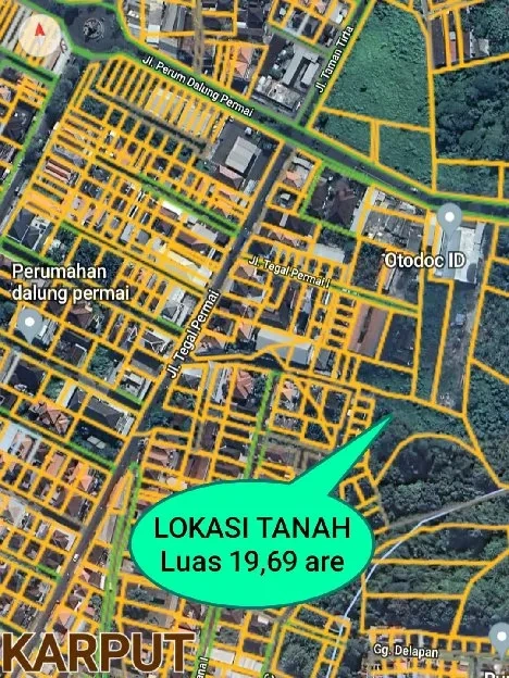 Dijual 19,69 are, Jl. Surya Bhuana Perum Dalung Permai Kuta Utara