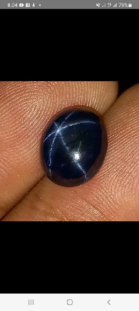 natural royal blue sapphire star 5.60ct