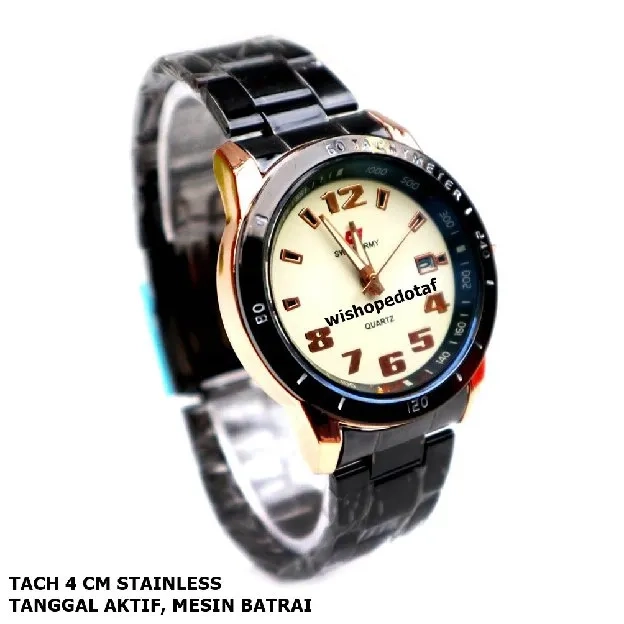 Bisa COD - Jam Stainless Tach Tanggal - dmn