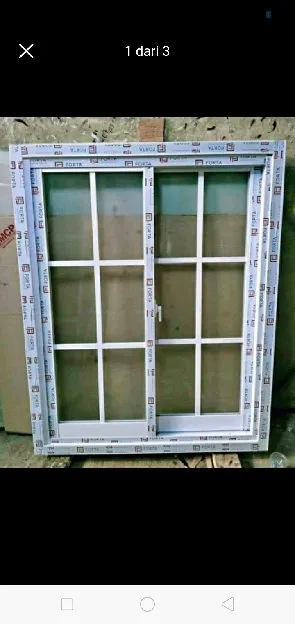 jendela ALUMINIUM model dobel jungkit plus KUSEN 3in UK T120xL120