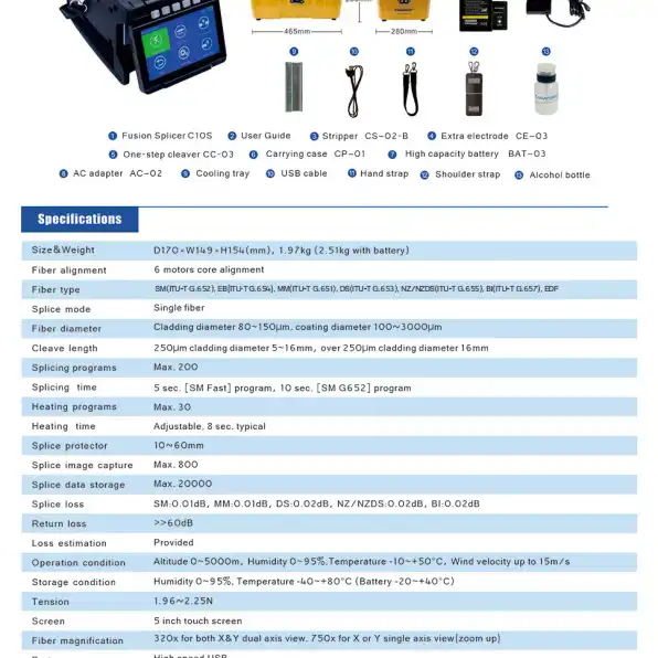 Terlaris Comway C10S v2 Fusion Splicer # Murah