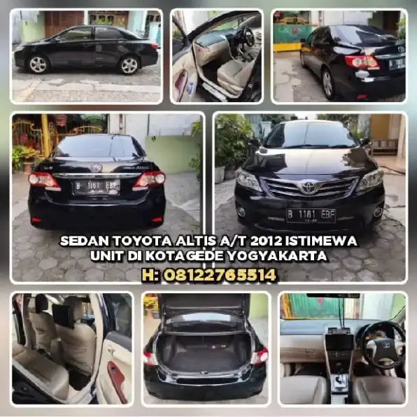 SEDAN TOYOTA ALTIS A/T 2012 ISTIMEWA.UNIT DI KOTAGEDE YOGYAKARTA.H: 08122765514>>