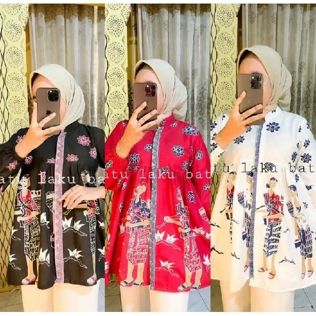 Bluse Batik wanita Kemeja batik wanita modern Baju batik wanita modern