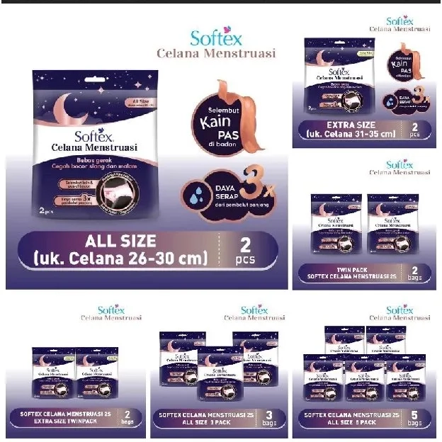 SOFTEX Celana Menstruasi ALL Size | EXTRA SIZE