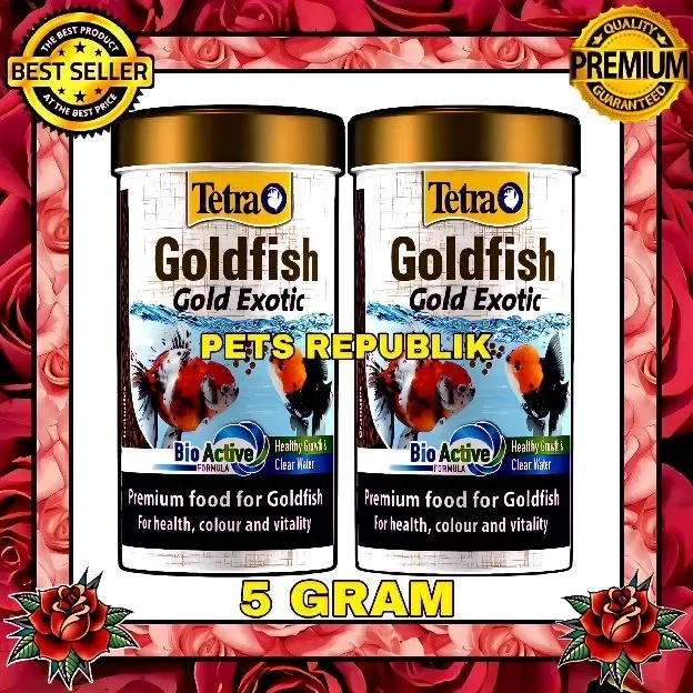 MAKANAN IKAN • PR PELET TETRA GOLDFISH GOLD EXOTIC FISH FOOD 5 GRAM