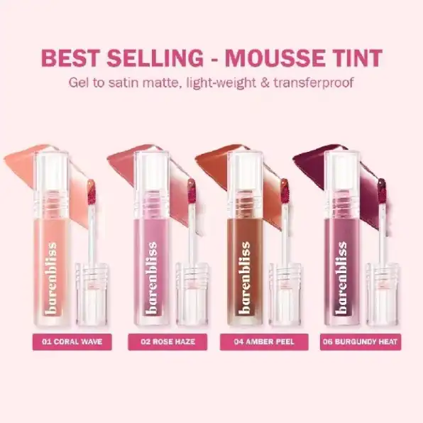 barenbliss Best Selling Gorgeous Lips - Lip Tint/Lip Velvet/Matte Tint/Mousse Tint