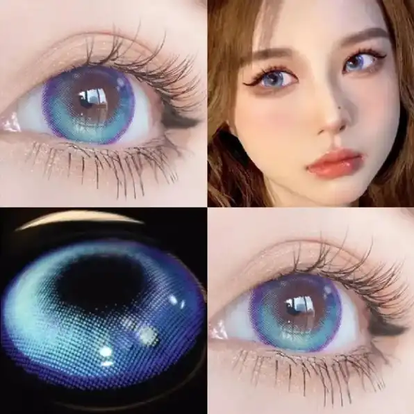 Mysticeyes Softlens Blue Colored Lenses Softlens 14.5mm cosplay softlens 1 pasang murah soflens Free