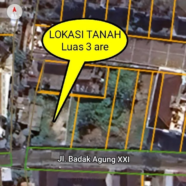 Dijual 3 are, Jl. Badak Agung Sumerta KLOD Jayagiri Denpasar