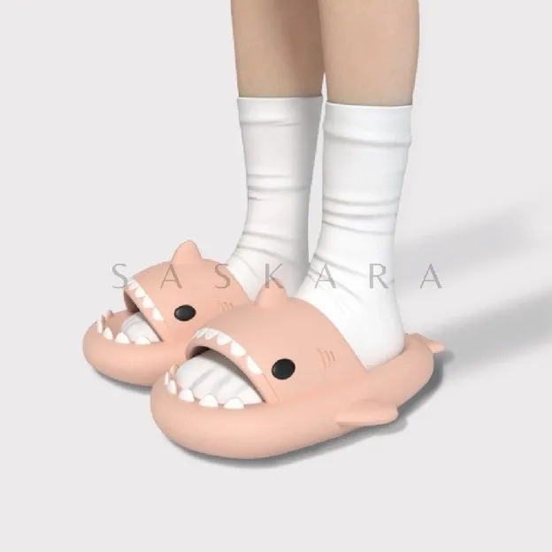 Sandal Hiu Selop Rumahan Anak Hingga Dewasa Model Sendal Slippers Baby Shark Slip On Wanita Karakter