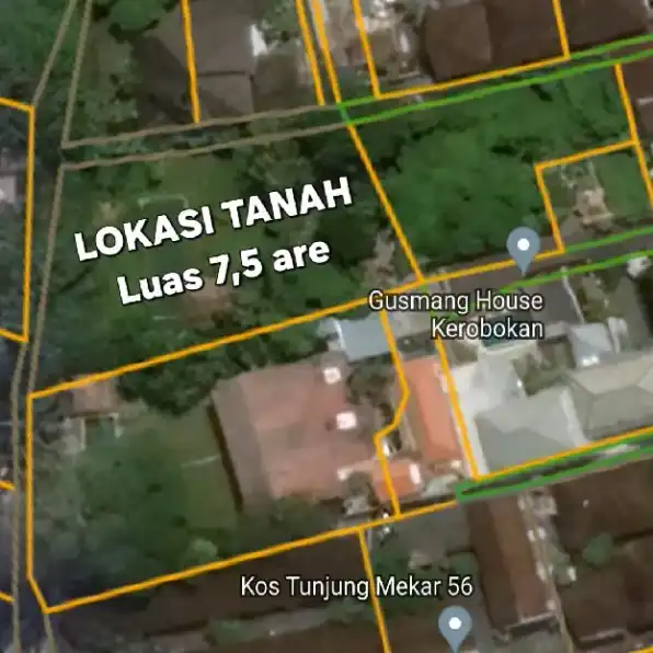 Dijual 7,5 are, Jl. Raya Semer Kerobokan Kura Utara Badung