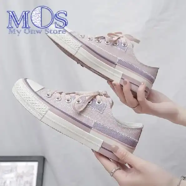 Sepatu Wanita Cewek Import Tali Kanvas Trend korea heyko ori original import