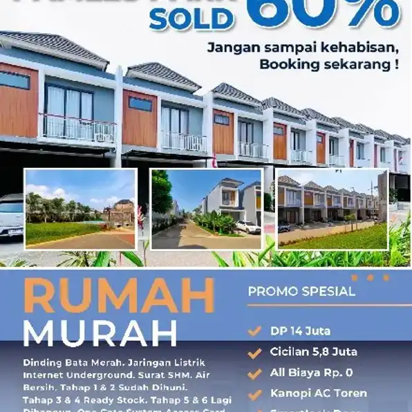 Dijual Rumah 2 lantai dan paling murah 