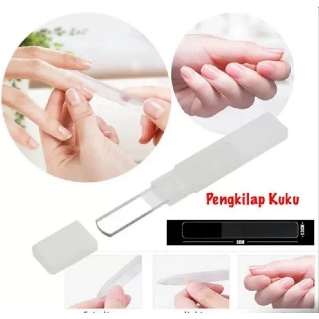 Nano glass nail buffer Pengkilap mengkilapkan kuku alat manicure kikir kuku kecantikan kuku