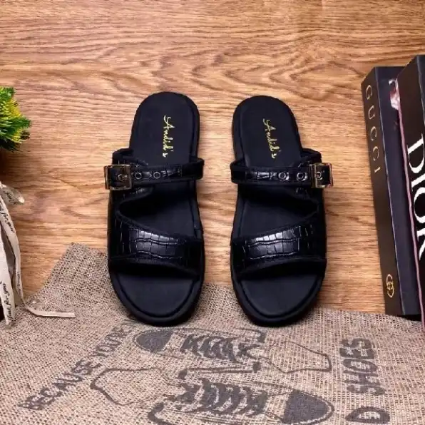 SANDAL WANITA PLATFORM KOREAN STYLE SILANG TALI BELAKANG ANTI SLIP TERBARU