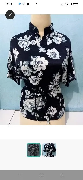 2Pcs Blouse Maxmara Motif Bunga