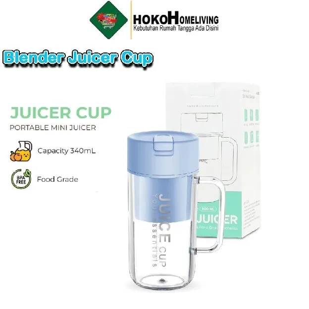 Blender Portable CRUSHER JUICER Mini + Sedotan Juicer Personal Size USB Rechargeable Mini Mixer