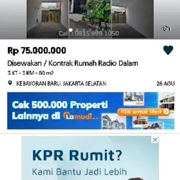 Rumah Disewakan