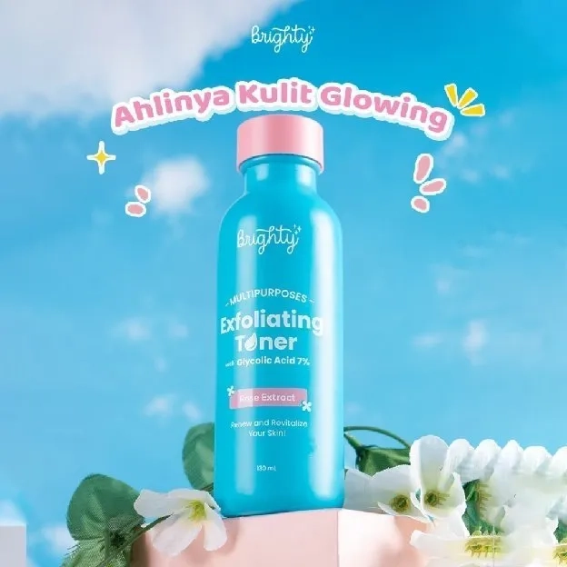 Brighty Multipurpose Exfoliating Toner Pemutih badan pencerah badan pencerah ketiak pemutih leher pe