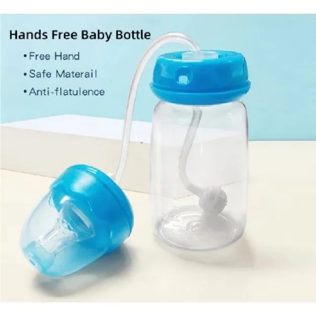 Hands free feeding bottle. Botol susu bayi bebas genggam