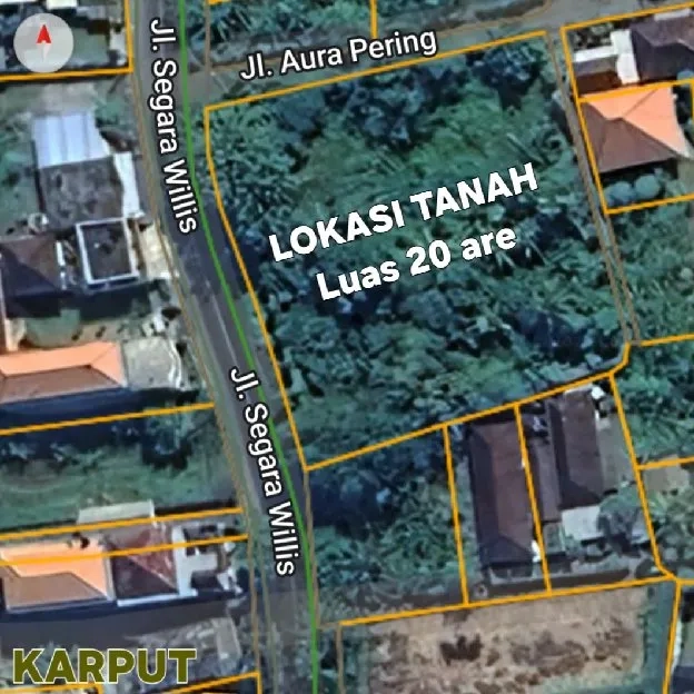 Dijual 20 are, Jl. Segara Willis Aura Pering Keramas Blahbatuh Gianyar