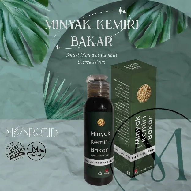 MINYAK KEMIRI BAKAR 100% ORIGINAL - Minyak penumbuh rambut alis bulu mata / Penumbuh rambut botak da