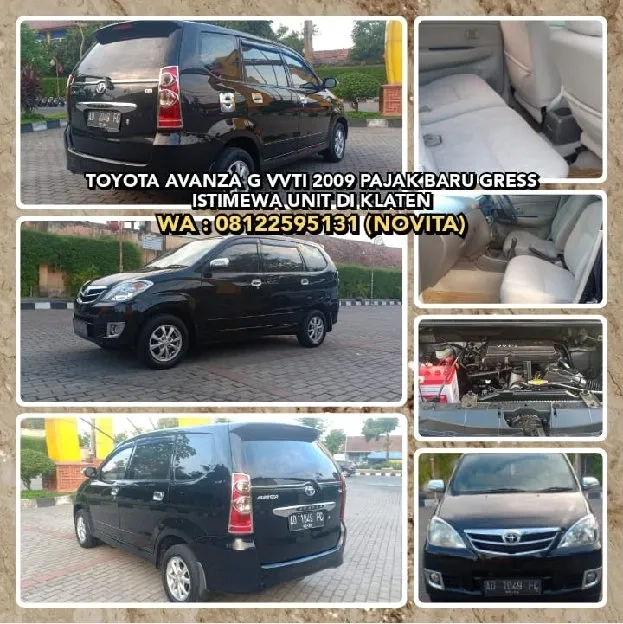 TOYOTA AVANZA G VVTI 2009 PAJAK BARU GRESS, ISTIMEWA UNIT DI KLATEN. WA : 08122595131 (NOVITA)