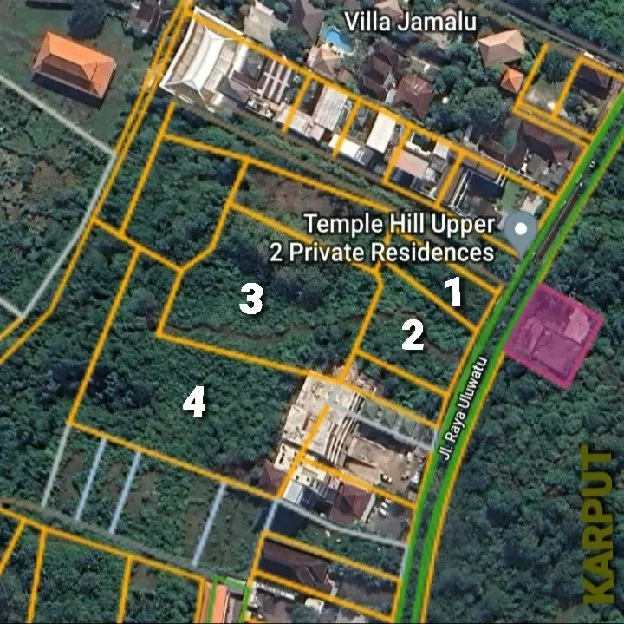 Dijual 1,2287 Ha. Jl. Raya ULUWATU Puncak Pesona Jimbaran Atas Kuta Selatan