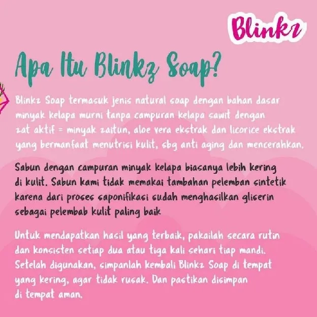 [Agen Resmi] Blinkz Soap BPOM - Sabun Pencerah Wajah dan Badan - FREE GIFT