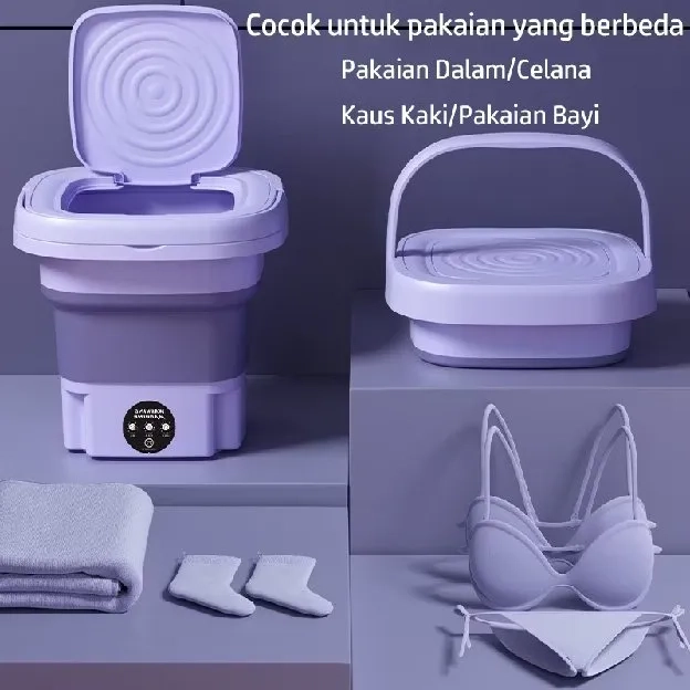 Mesin Cuci Mini Portable 2 Tabung 8L Mesin Cuci Lipat Otomatis Mesin Pengering Pakaian Sterilisasi C