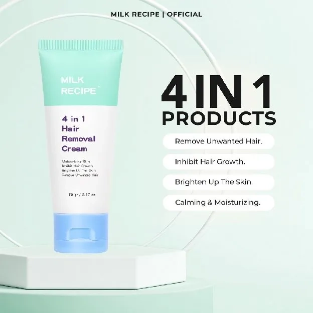 Milk Recipe Hair Removal Cream 4in1 Hair Removal Cream - Krim Waxing Perontok Bulu Ketiak  Non-Irrit