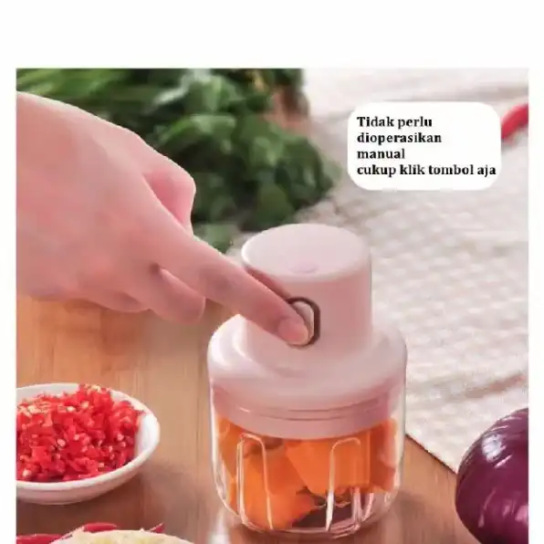 Blender Chopper mini Penggiling Bumbu Sayur Buah dengan USB | Blender Juicer Elektrik USB Rechargeab