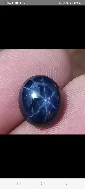 natural royal blue sapphire star 5.60ct