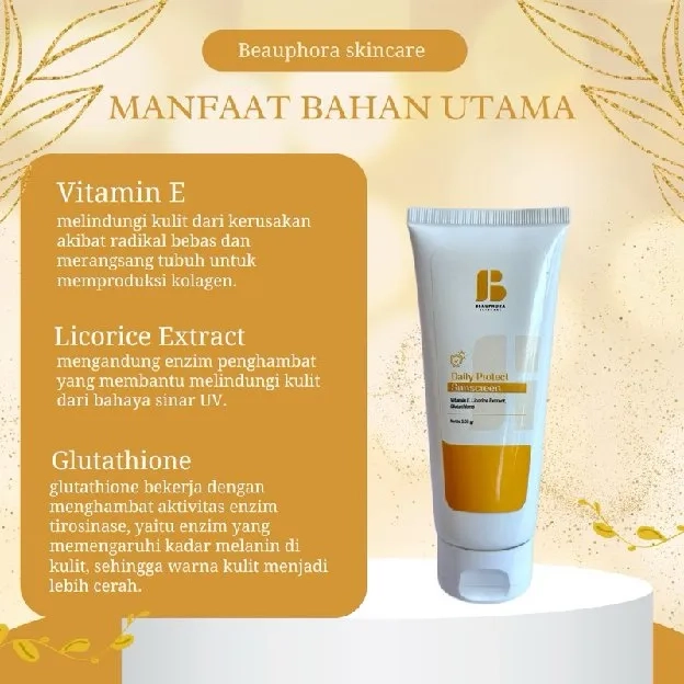 [baru] beauphora sunscreen memutihkan kulit secara instant alami