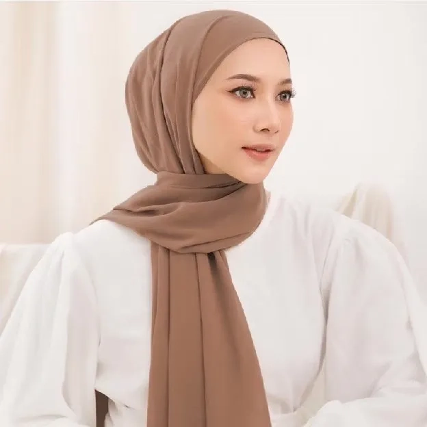 Pasmina Instant iner 2 IN 1, pasmina viral tante lala  ceruty babydoll by haidar hijab