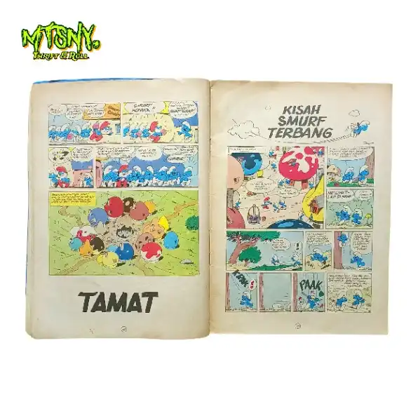 Komik Eropa Jadul Lawas Vintage Kisah Smurf Hitam Aya Media 1988