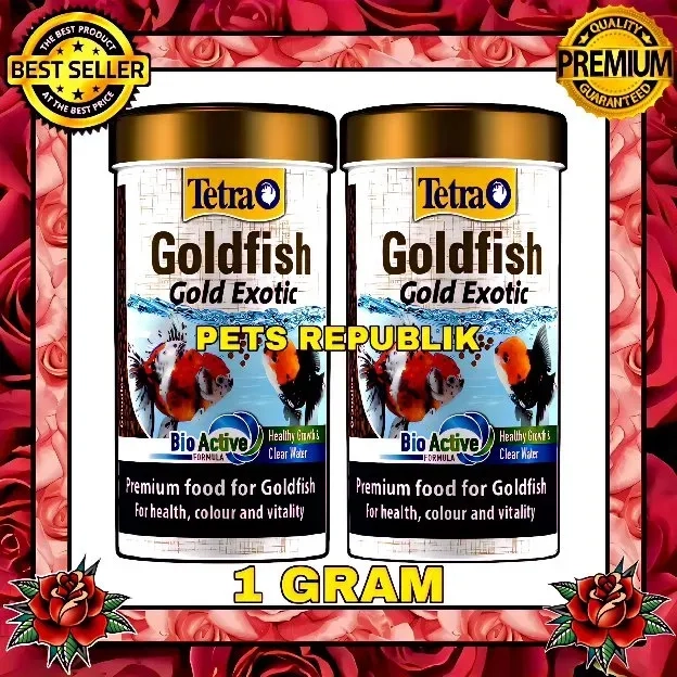 MAKANAN IKAN • PR PELET TETRA GOLDFISH GOLD EXOTIC FISH FOOD 1 GRAM