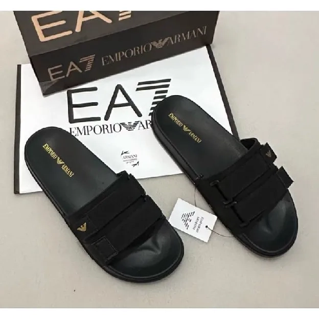 Sandal selop slip on pria emporio armani ea