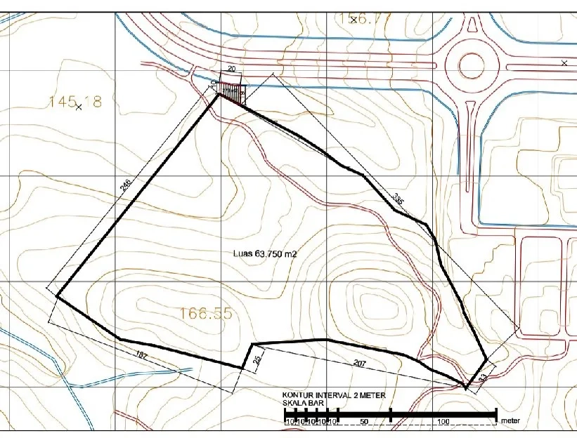 Dijual 6,375 Ha. Jl. Pecatu Indah Raya Pecatu GRAHA Kuta Selatan