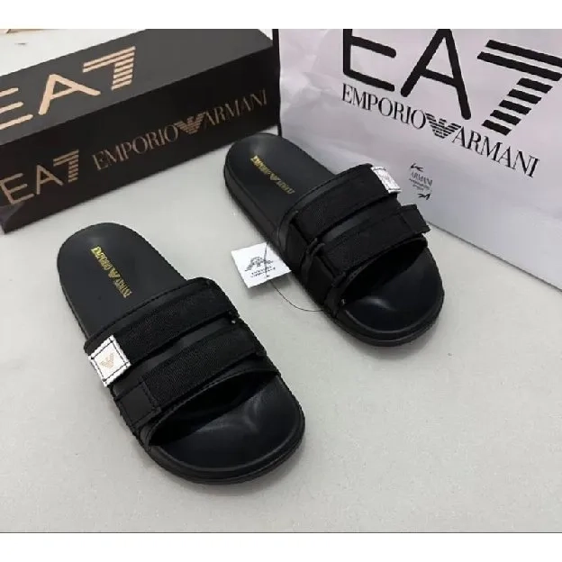 Sandal selop slip on pria emporio armani ea