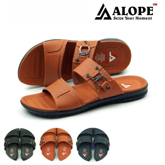 Bisa COD - Sandal Kulit H01 ALOPE Pria - dmn