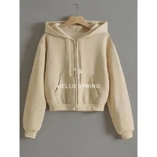 Jaket Crop top Wanita Hoodie Basic Zipper Jaket Wanita Kekinian