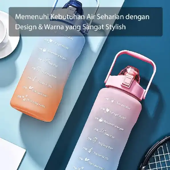 BOTOL MINUM VIRAL MOTIVASI GRADASI 2 LITER STIKER 2D 3D 2L