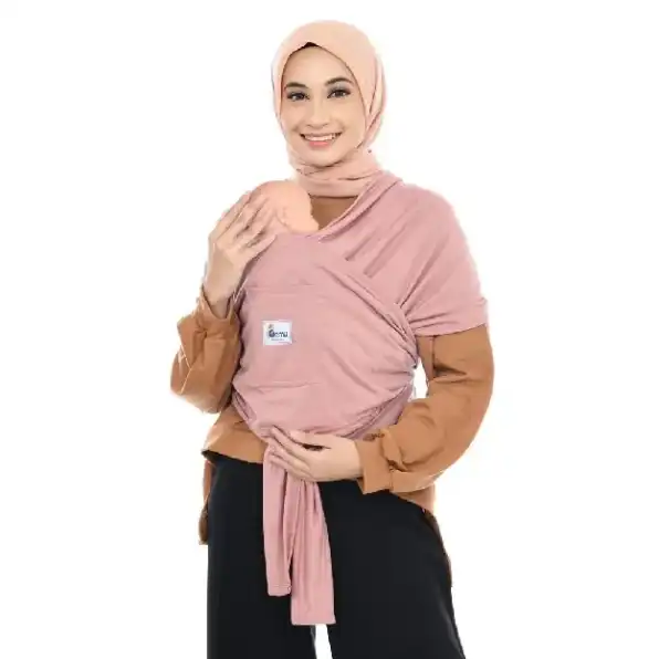 Gendongan Bayi Depan M Shape Baby Wrap 3in1 Geos Baby Instan Premium with Sash Belt Warna Soft