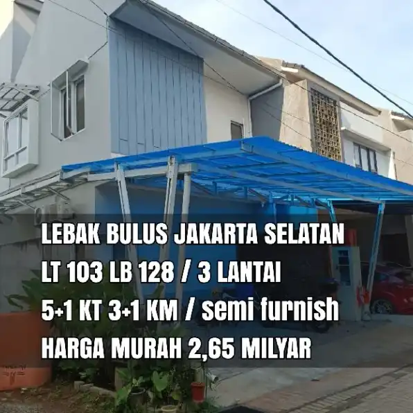 Rumah Siap Huni di Lebak Bulus.Semi Furnish.dkt sekolah Al-Wildan