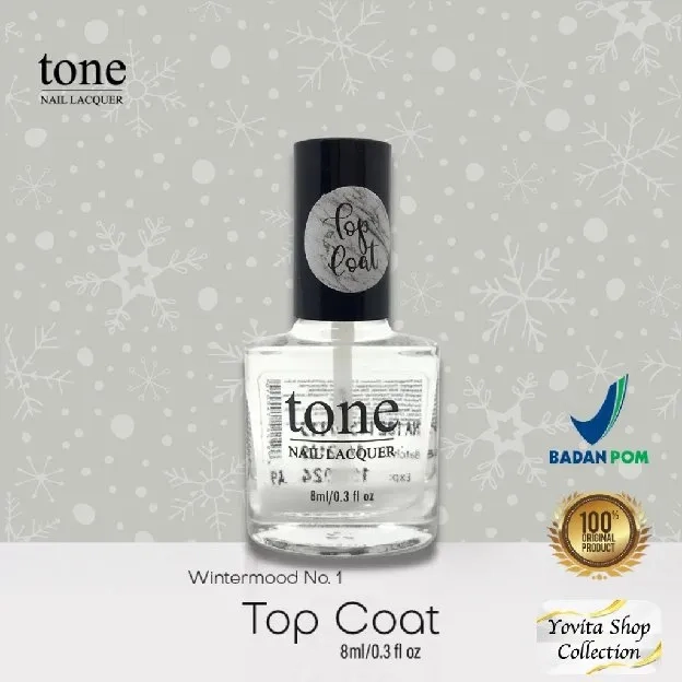 Top Coat Nail Tone Halal 8ml | Top Coat Cat Kuku