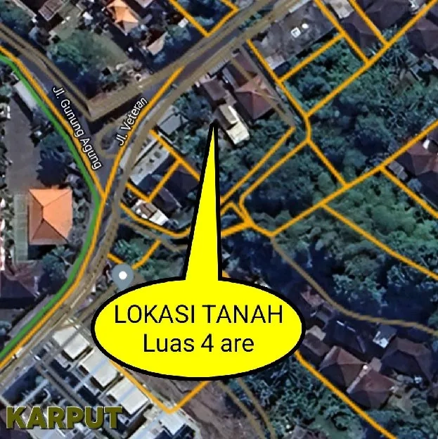 Dijual 4 are, Jl. Veteran Buduk Tumbak Bayuh Megwi