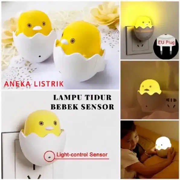 LAMPU TIDUR LED SENSOR CAHAYA TELUR TELOR AYAM DEKORASI RUANGAN NIGHT LAMP